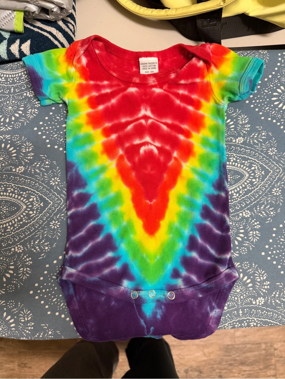 Vibrant Tie-Dye Rainbow Baby Onesie